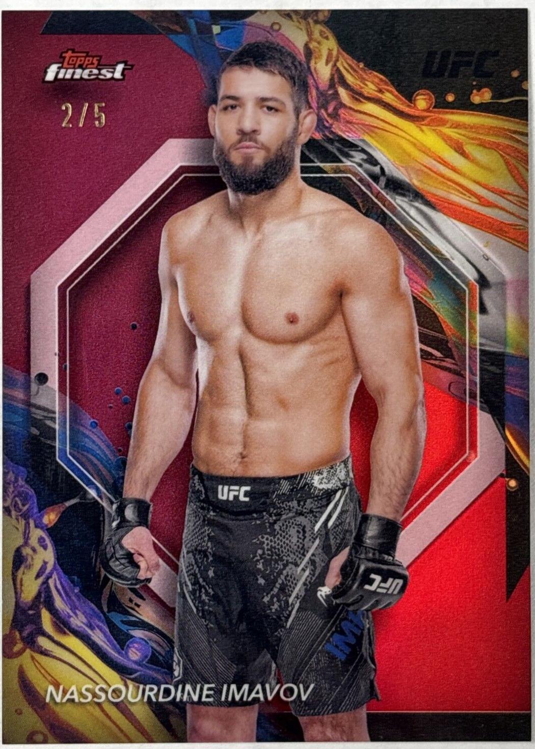 Nassourdine Imavov 2024 Topps Finest UFC Base Uncommon #145 Superfractor