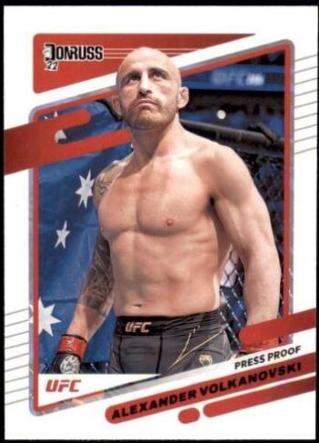 Alexander Volkanovski 2022 Panini Donruss UFC Base #23 Press Proof Purple