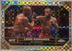Leon Edwards 2024 Topps Chrome UFC Base #115 X-Fractor