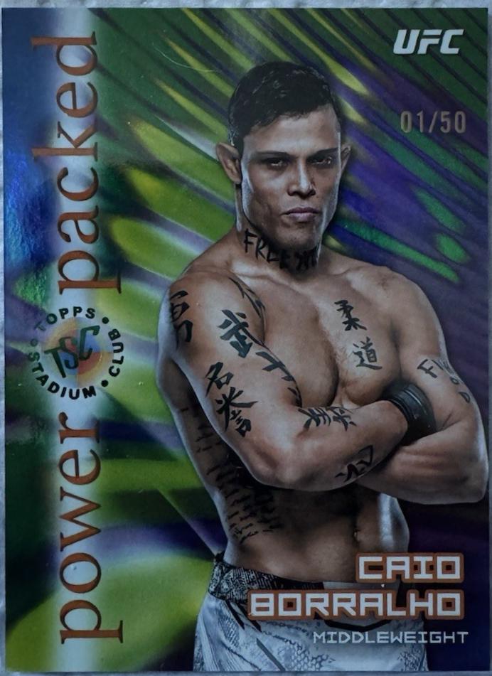 Caio Borralho 2025 Topps Stadium Club UFC Power Packed #PD-2 Green