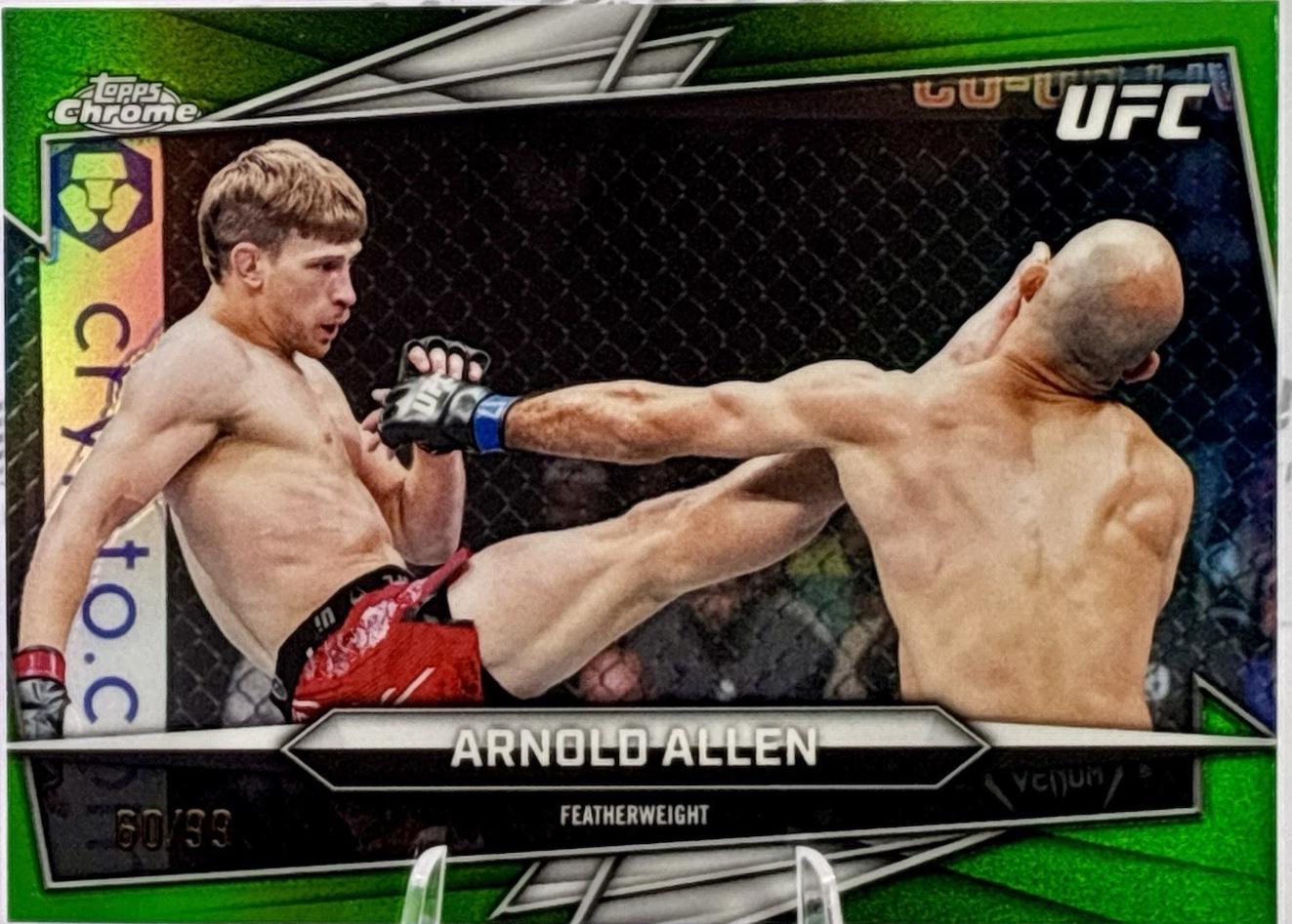 Arnold Allen 2026 Topps Chrome UFC Base #155 Green Refractor