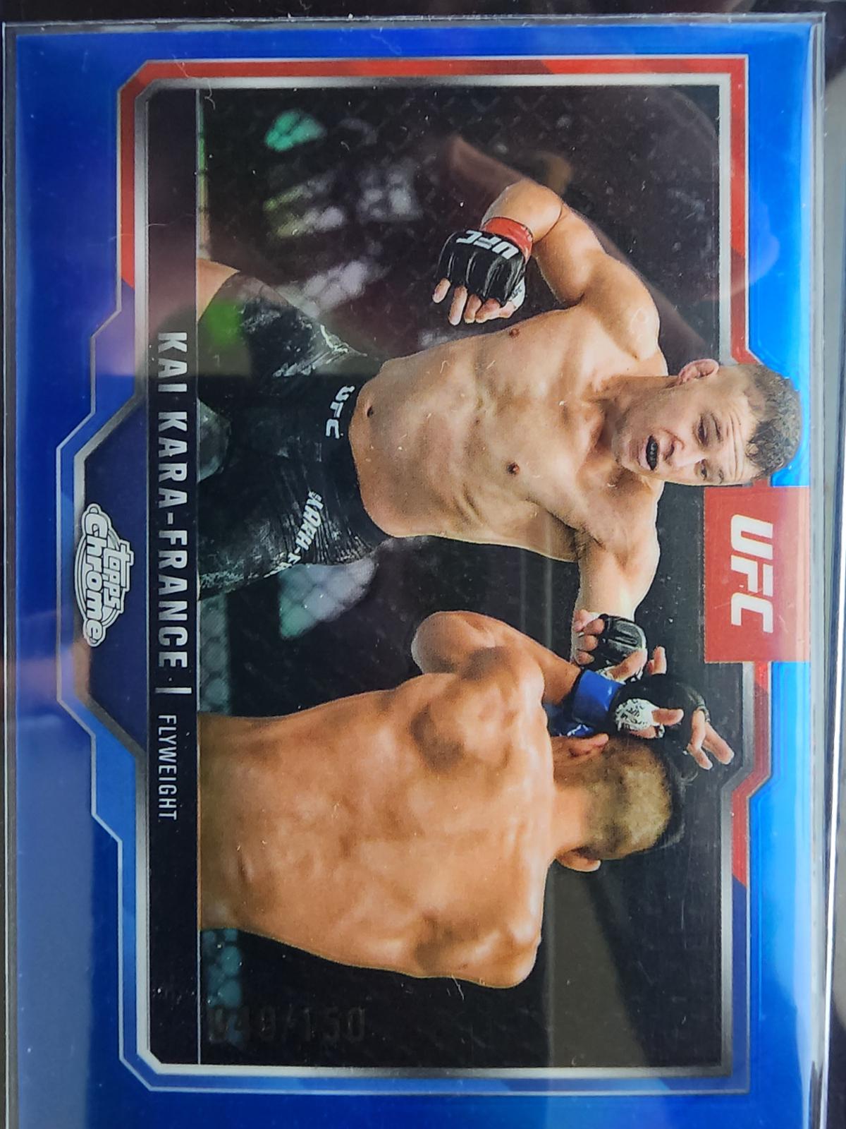 Kai Kara-France 2025 Topps Chrome UFC Base #81 Blue Refractor