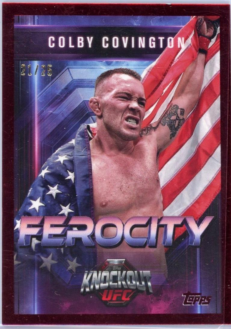 Colby Covington 2025 Topps Knockout UFC Ferocity #FE-28 Red