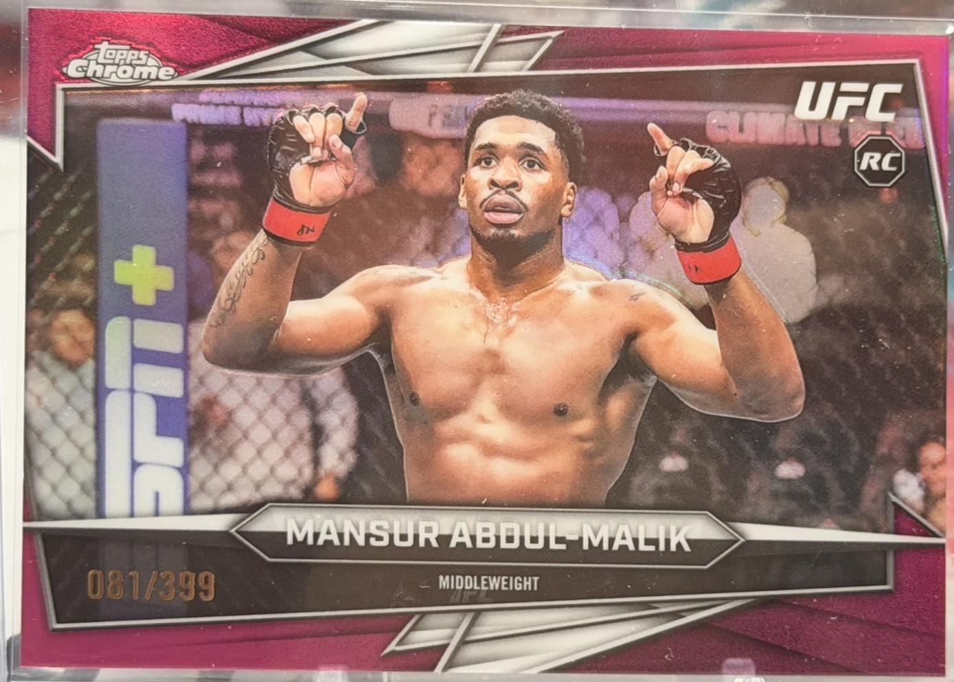 Mansur Abdul-Malik 2026 Topps Chrome UFC Base #59 Magenta Refractor