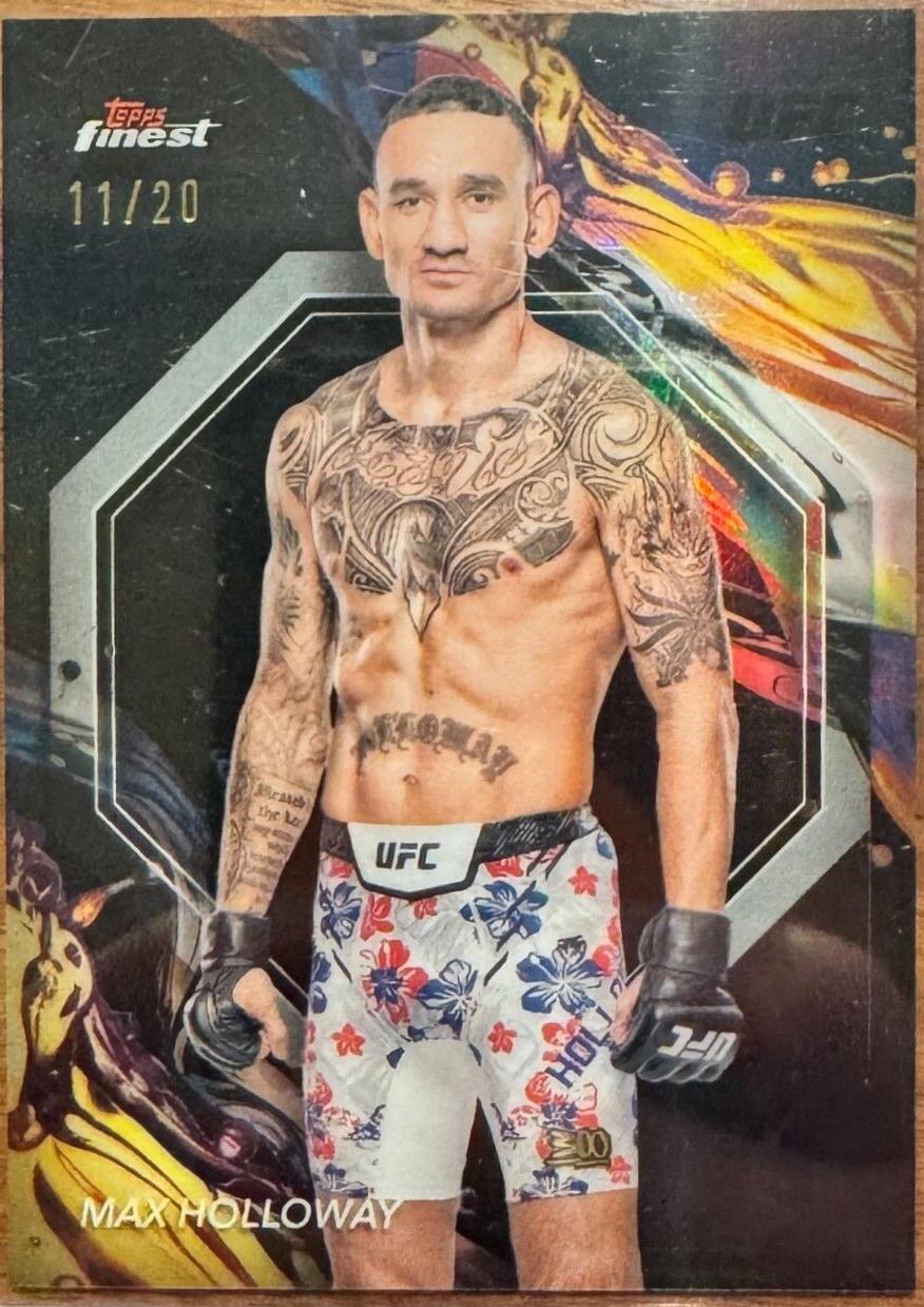 Max Holloway 2024 Topps Finest UFC Base Uncommon #181 Black Refractor