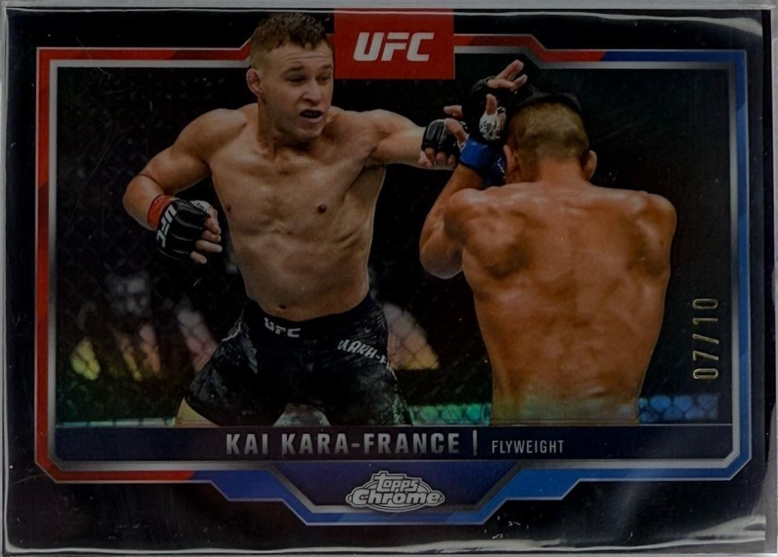 Kai Kara-France 2025 Topps Chrome UFC Base #81 Black Refractor