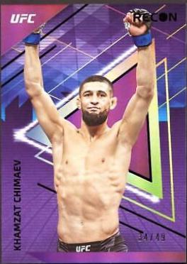 Khamzat Chimaev 2022 Panini Chronicles UFC Base Recon #238 Purple