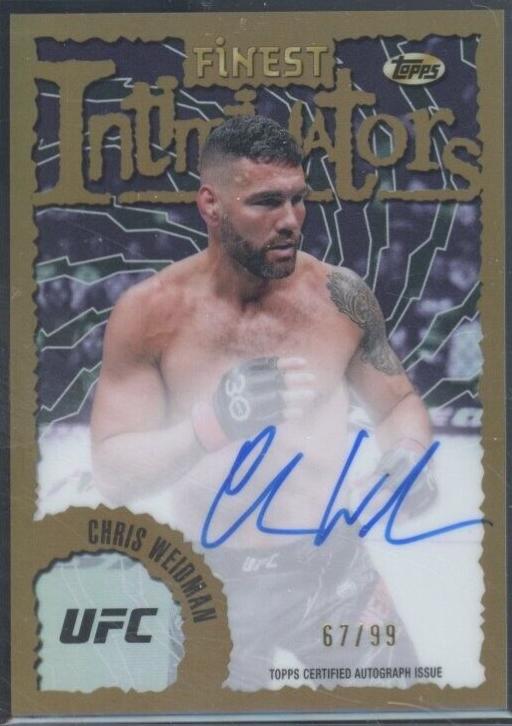 Chris Weidman 2024 Topps Finest UFC Intimidators Autographs #IA-CWN Refractor