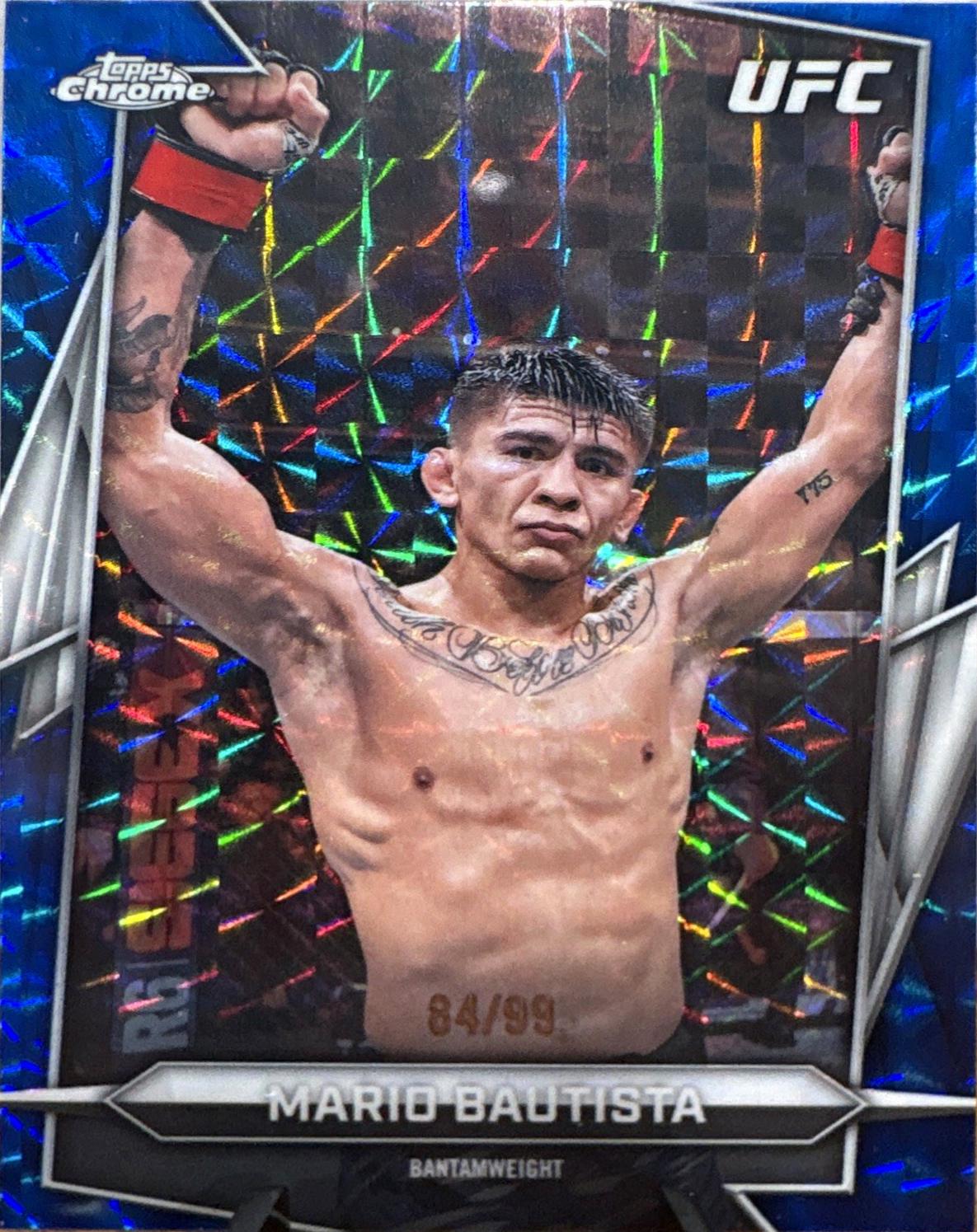 Mario Bautista 2026 Topps Chrome UFC Base #62 Green Refractor