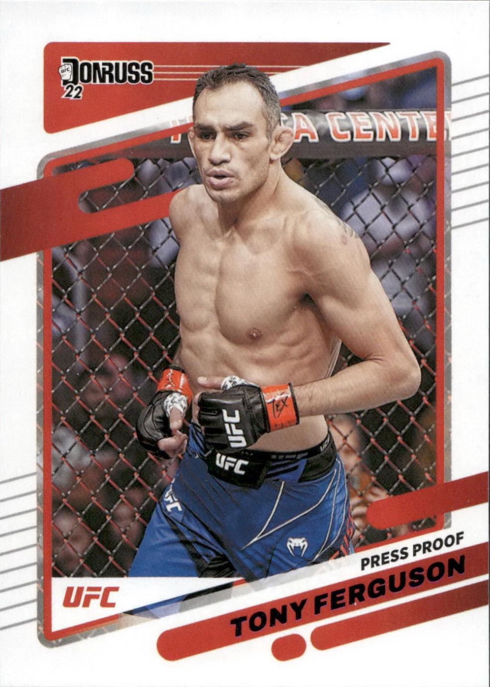 Tony Ferguson 2022 Panini Donruss UFC Base #10 Press Proof Purple