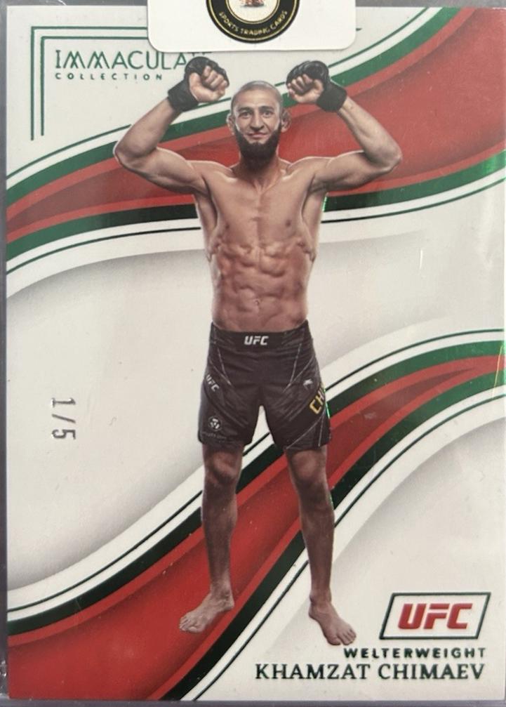 Khamzat Chimaev 2023 Panini Immaculate Collection UFC Base #39 Green