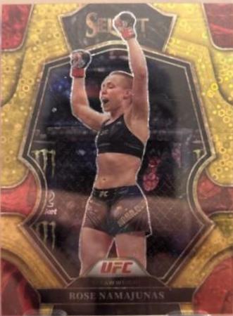 Rose Namajunas 2023 Panini Select UFC Premier Level #199 Gold Disco