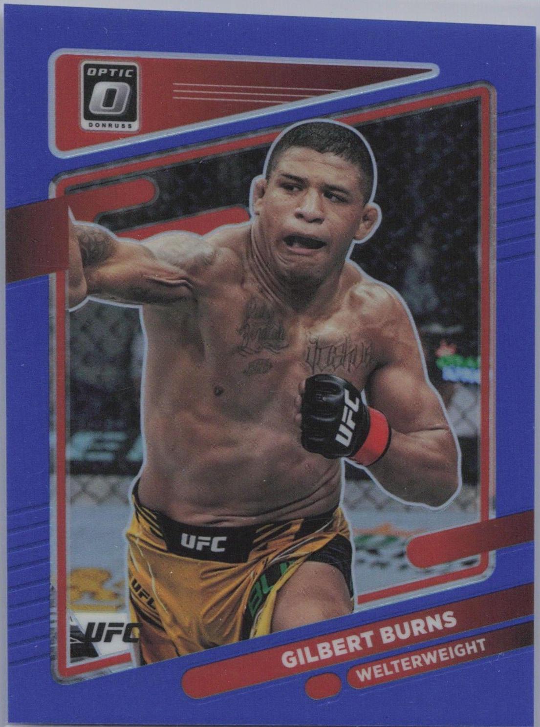 Gilbert Burns 2022 Panini Donruss Optic UFC Base #82 Blue