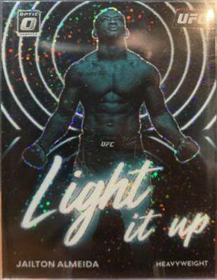 Jailton Almeida 2023 Panini Donruss Optic UFC Light It Up #9 Gold Vinyl