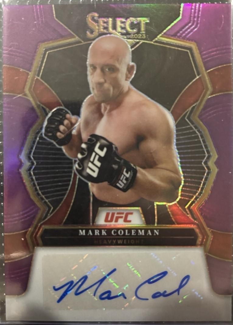 Mark Coleman 2023 Panini Select UFC Signatures #25 Purple