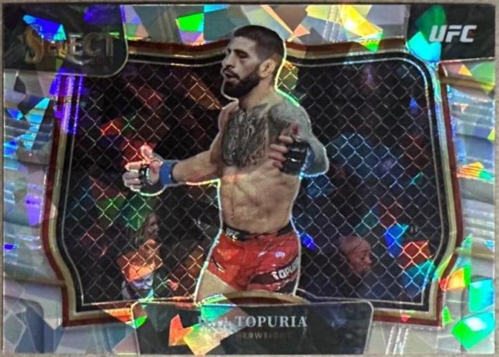 Ilia Topuria 2023 Panini Select UFC Octagonside #250 Cracked Ice