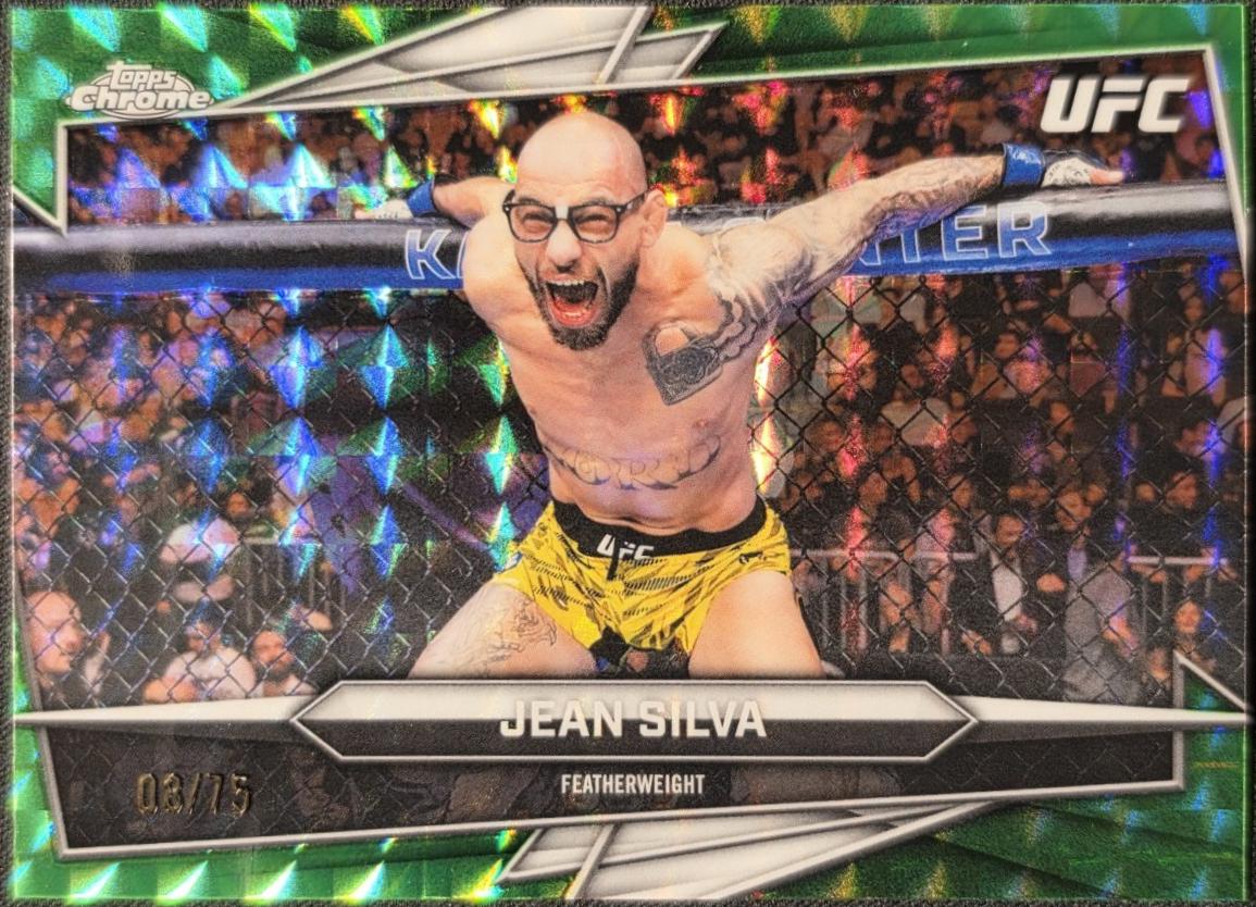 Jean Silva 2026 Topps Chrome UFC Base #163 Green Geometric Refractor