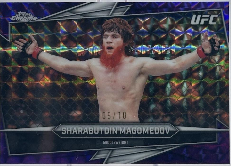 Shara Magomedov 2026 Topps Chrome UFC Base #21 Purple Geometric Refractor