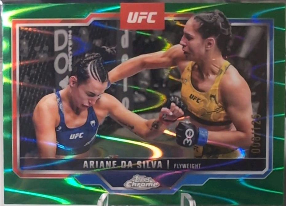 Ariane da Silva 2025 Topps Chrome UFC Base #165 Green Refractor