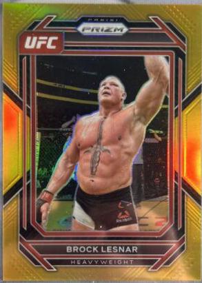 Brock Lesnar 2023 Panini Prizm UFC Base #143 Gold
