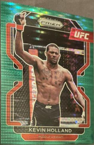 Kevin Holland 2022 Panini Prizm UFC Base #186 Green Pulsar
