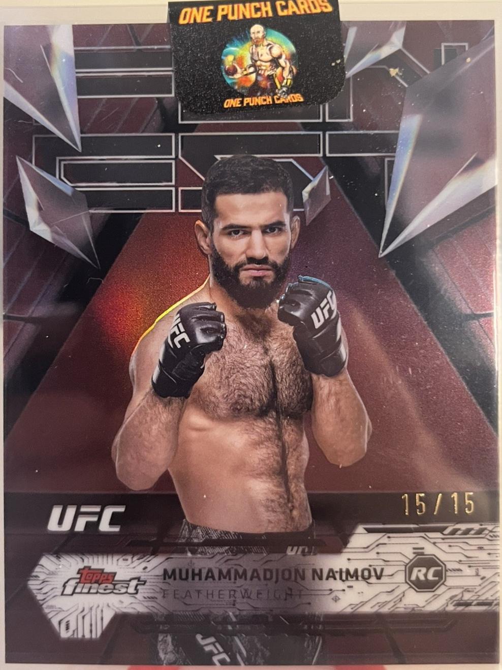 Muhammadjon Naimov 2025 Topps Finest UFC Base Uncommon #182 Superfractor
