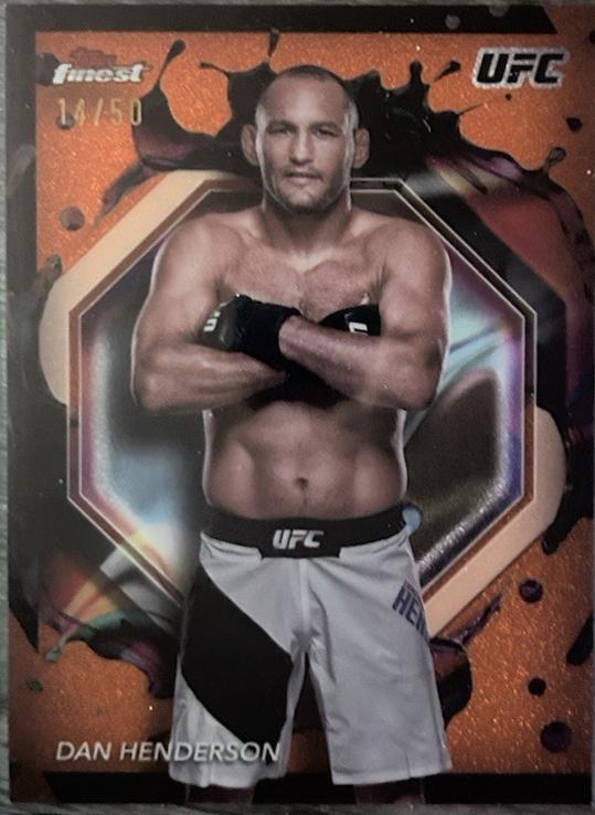 Dan Henderson 2024 Topps Finest UFC Base Rare #299 Tangerine Glitter Refractor