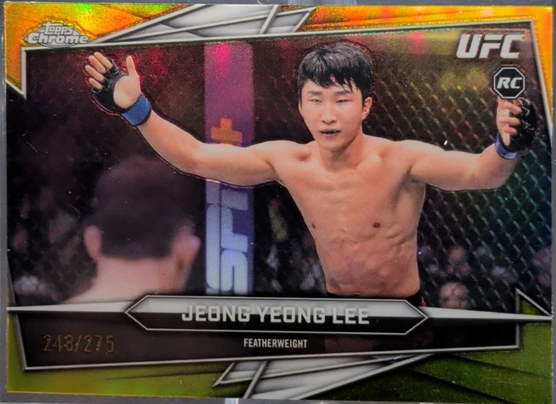 JeongYeong Lee 2026 Topps Chrome UFC Base #196 Yellow Refractor