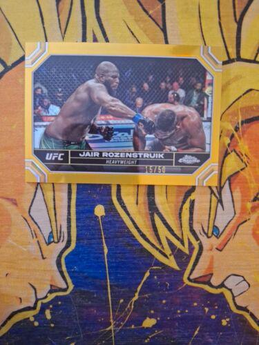 Jairzinho Rozenstruik 2024 Topps Chrome UFC Base #87 Gold Refractor