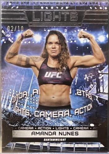 Amanda Nunes 2024 Topps Knockout UFC Lights (Lights, Camera, Action) #LTS-17 Black