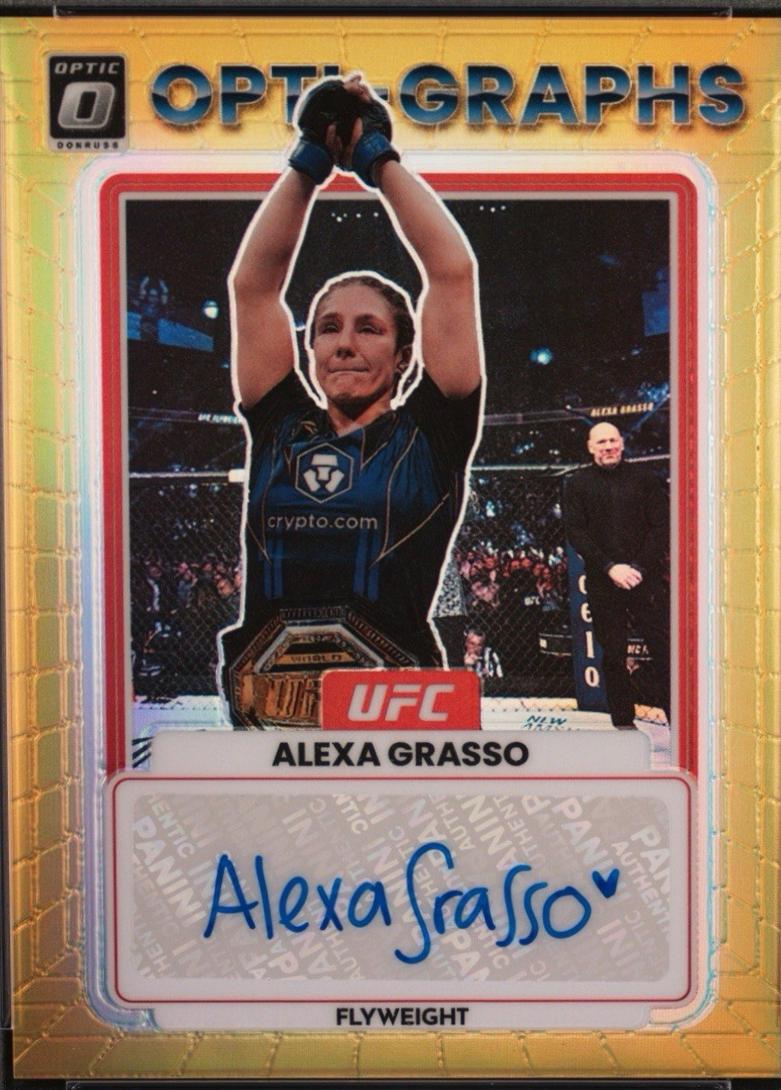 Alexa Grasso 2023 Panini Donruss Optic UFC Opti-Graphs #4 Gold Autograph