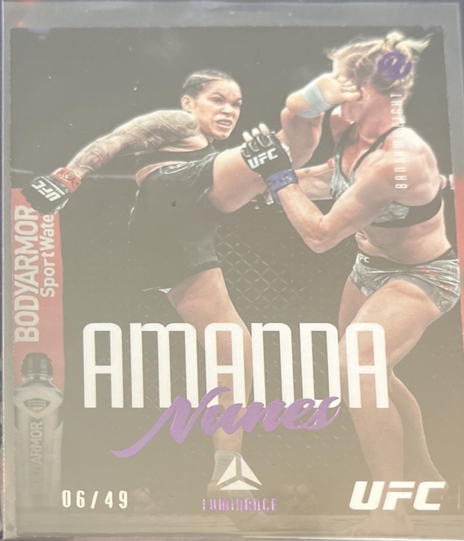 Amanda Nunes 2021 Panini Chronicles UFC Base Luminance #53 Purple