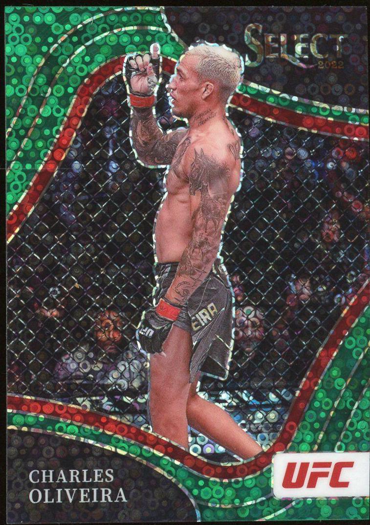 Charles Oliveira 2022 Panini Select UFC Octagonside #249 Green Disco