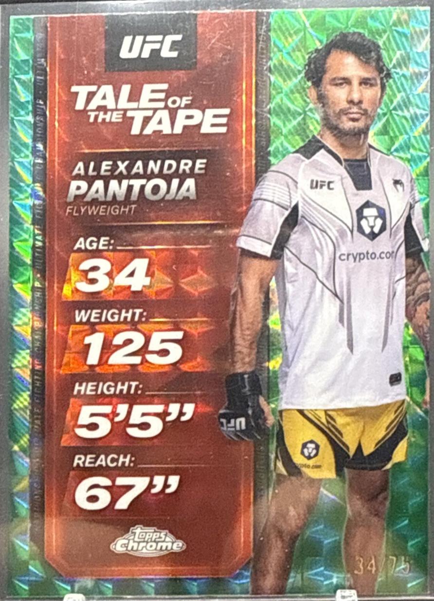 Alexandre Pantoja 2025 Topps Chrome UFC Tale of the Tape #TTT-1 Geometric Green Refractor