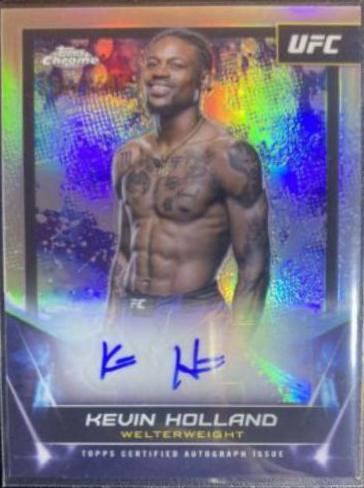 Kevin Holland 2024 Topps Chrome UFC UFC Signatures #FNA-KHO Refractor