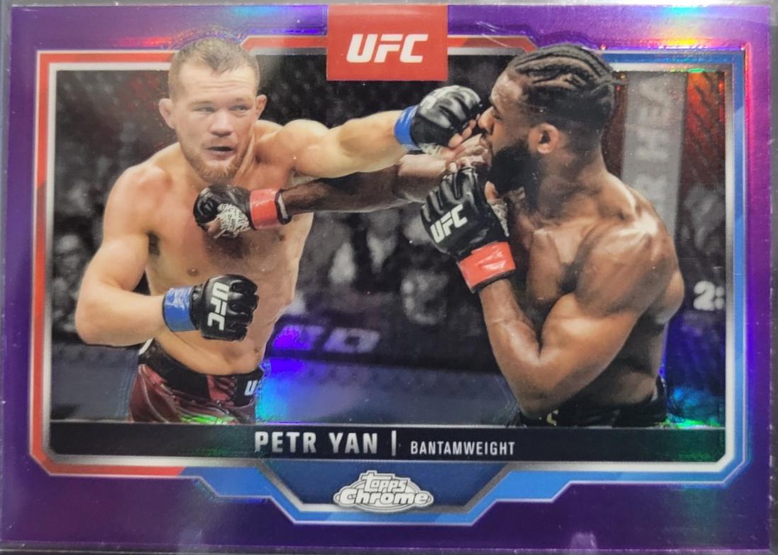 Petr Yan 2025 Topps Chrome UFC Base #116 Purple Refractor