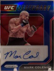 Mark Coleman 2022 Panini Prizm UFC Legendary Signatures #4 Blue