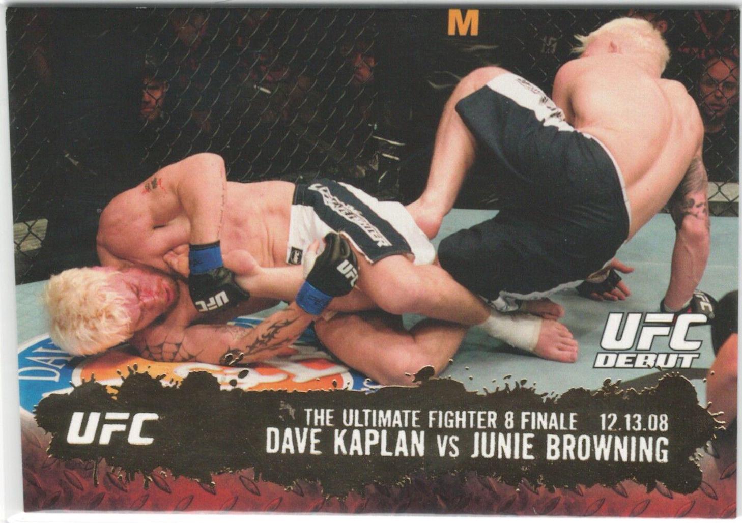 Dave Kaplan / Junie Browning 2009 Topps UFC Round 2 Base #110 Gold