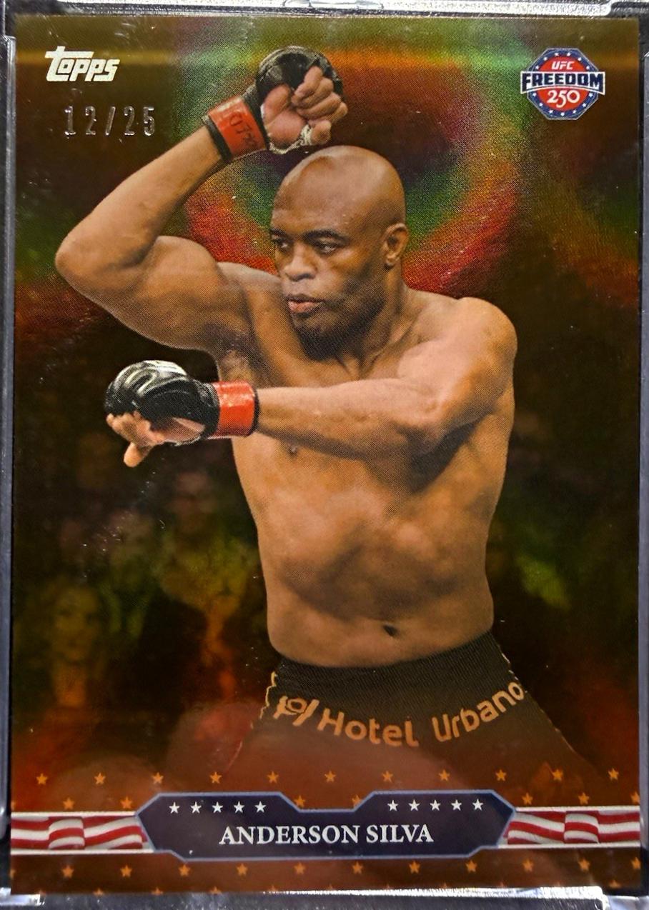 Anderson Silva 2026 Topps UFC Freedom 250 Base #3 Orange