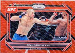 Sean Strickland 2023 Panini Prizm UFC Base #61 Ruby Wave