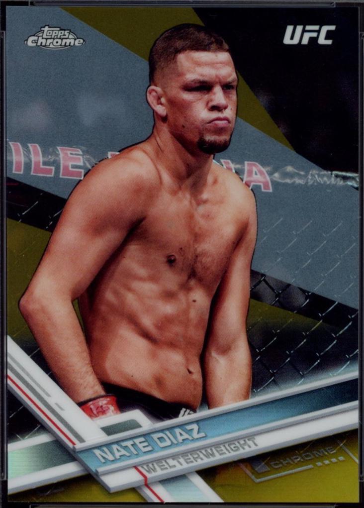 Nate Diaz 2017 Topps Chrome UFC Base #55 Gold