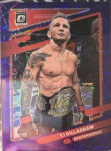 TJ Dillashaw 2022 Panini Donruss Optic UFC Base #84 Purple Velocity