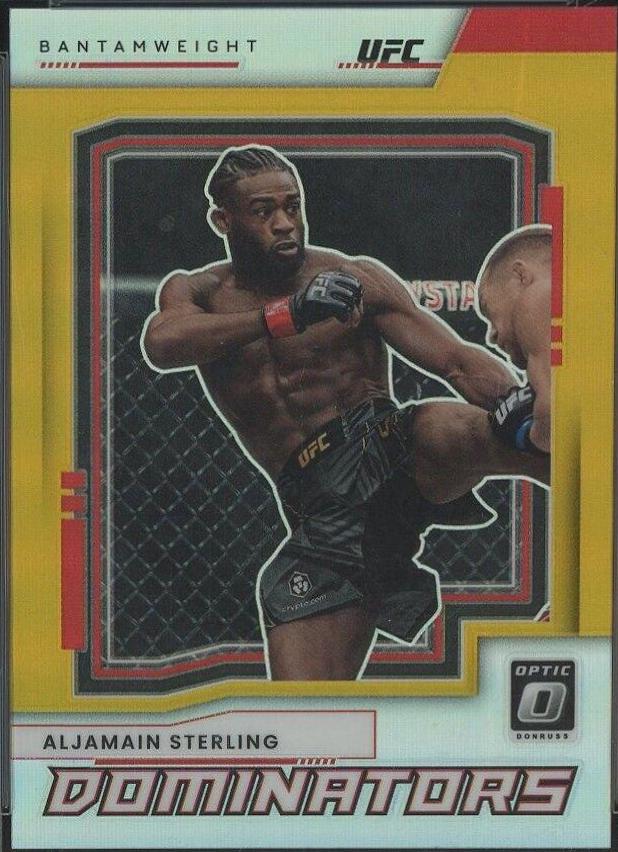 Aljamain Sterling 2022 Panini Donruss Optic UFC Dominators #1 Gold