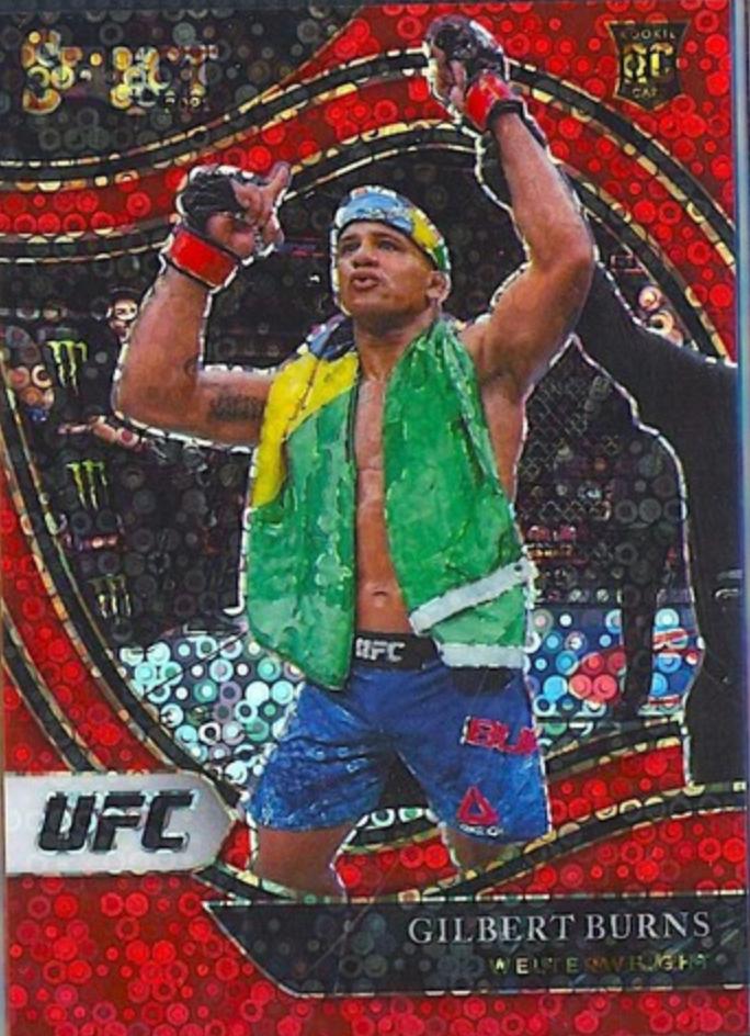 Gilbert Burns 2021 Panini Select UFC Octagonside #283 Red Disco