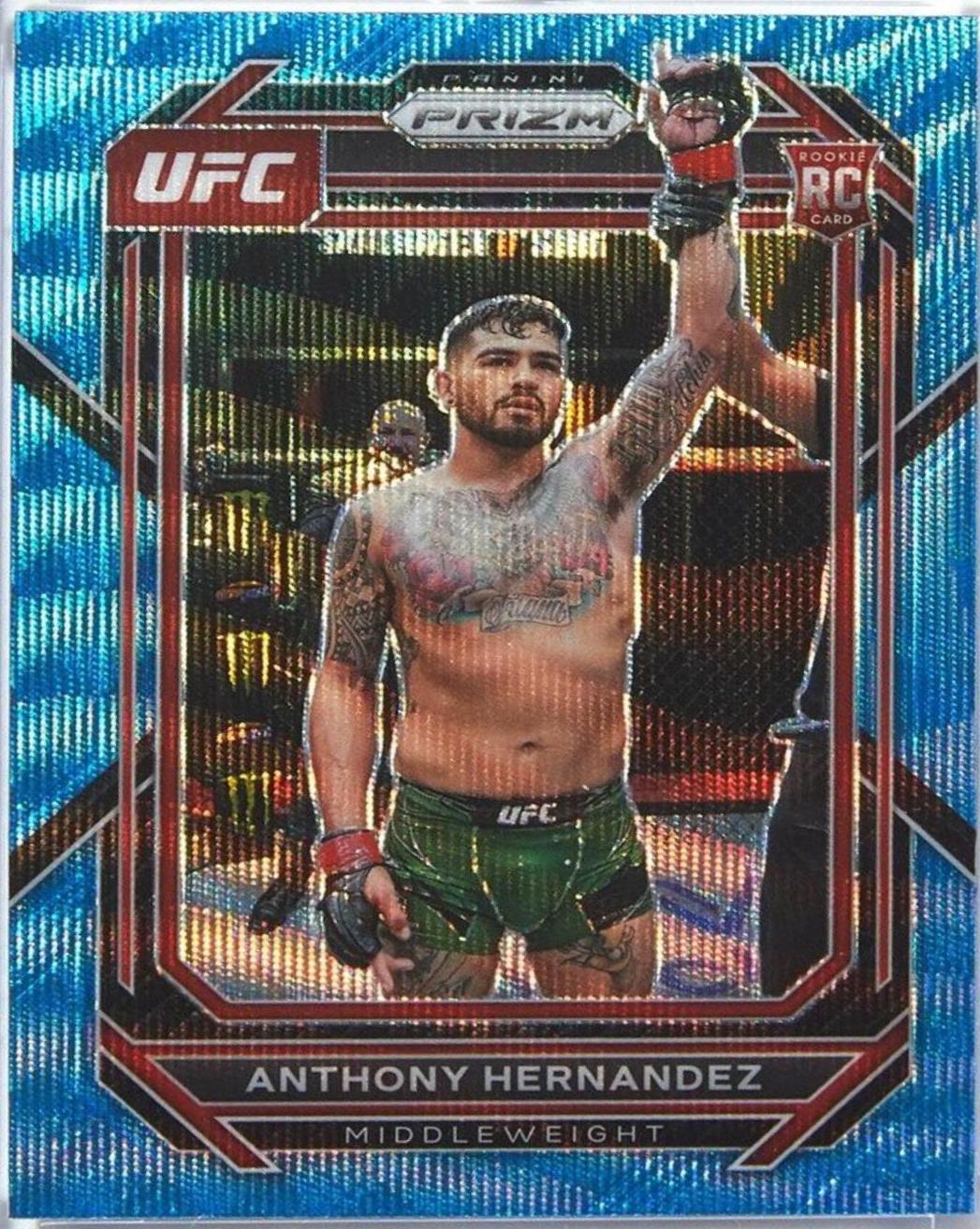 Anthony Hernandez 2023 Panini Prizm UFC Base #181 Blue Wave