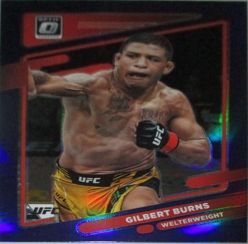 Gilbert Burns 2022 Panini Donruss Optic UFC Base #82 Purple