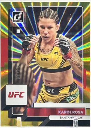 Karol Rosa 2023 Panini Donruss UFC Base #124 Gold Laser