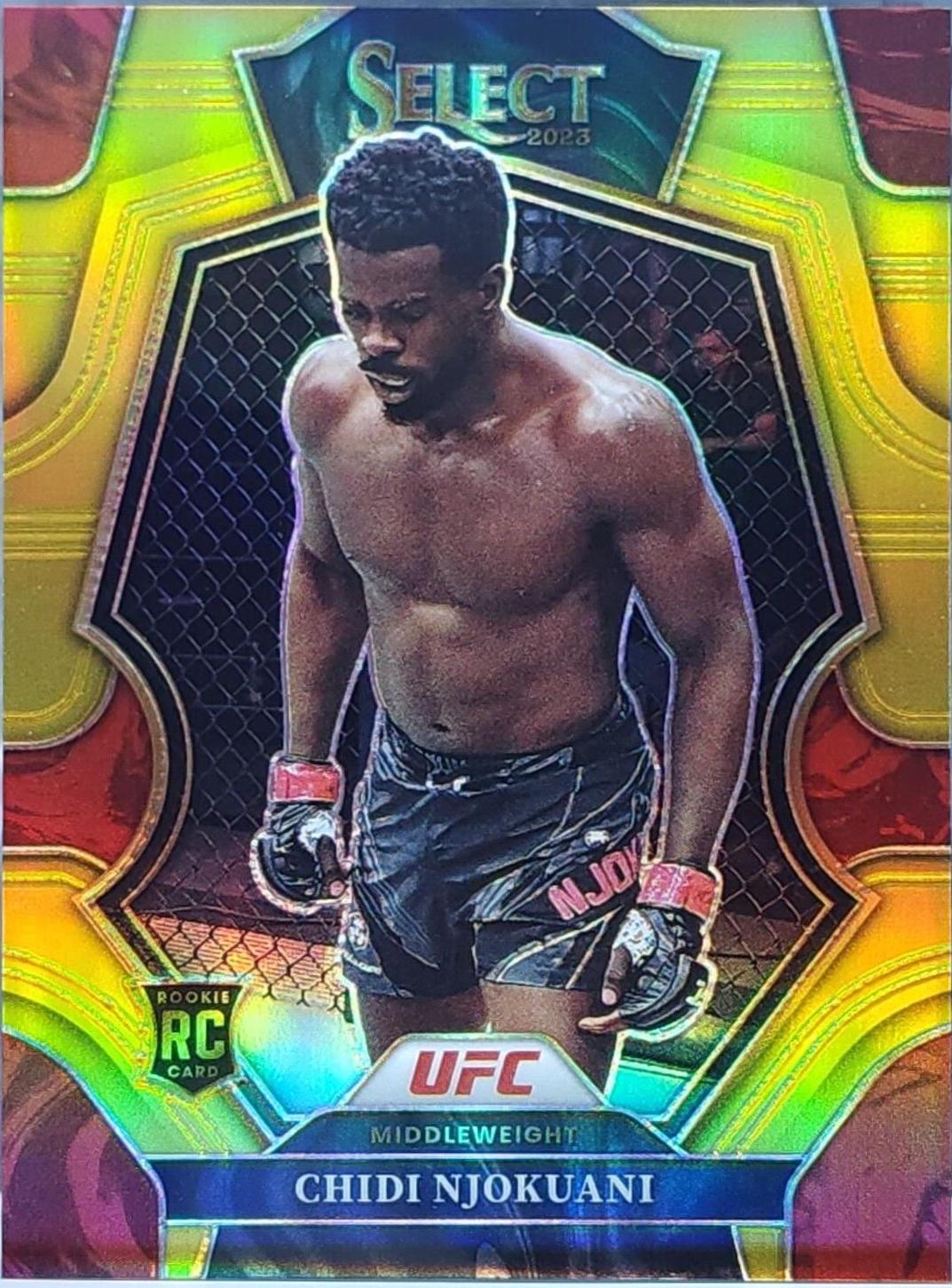 Chidi Njokuani 2023 Panini Select UFC Premier Level #160 Gold