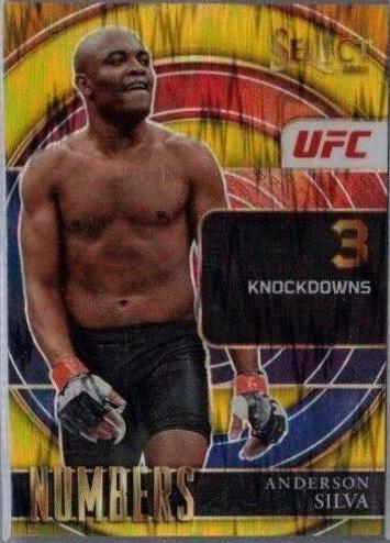 Anderson Silva 2022 Panini Select UFC Select Numbers #25 Gold