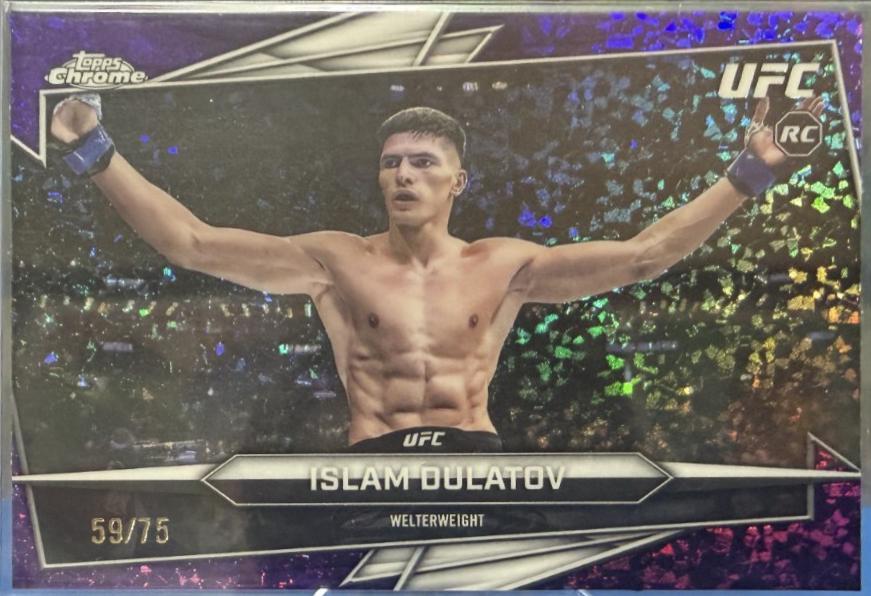 Islam Dulatov 2026 Topps Chrome UFC Base #24 Purple Mini Diamonds Refractor